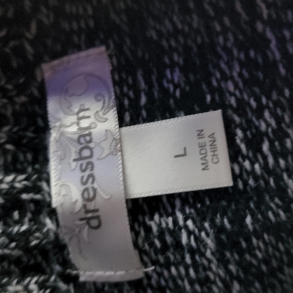 Dressbarn gray white black sweater L - Picture 7 of 8